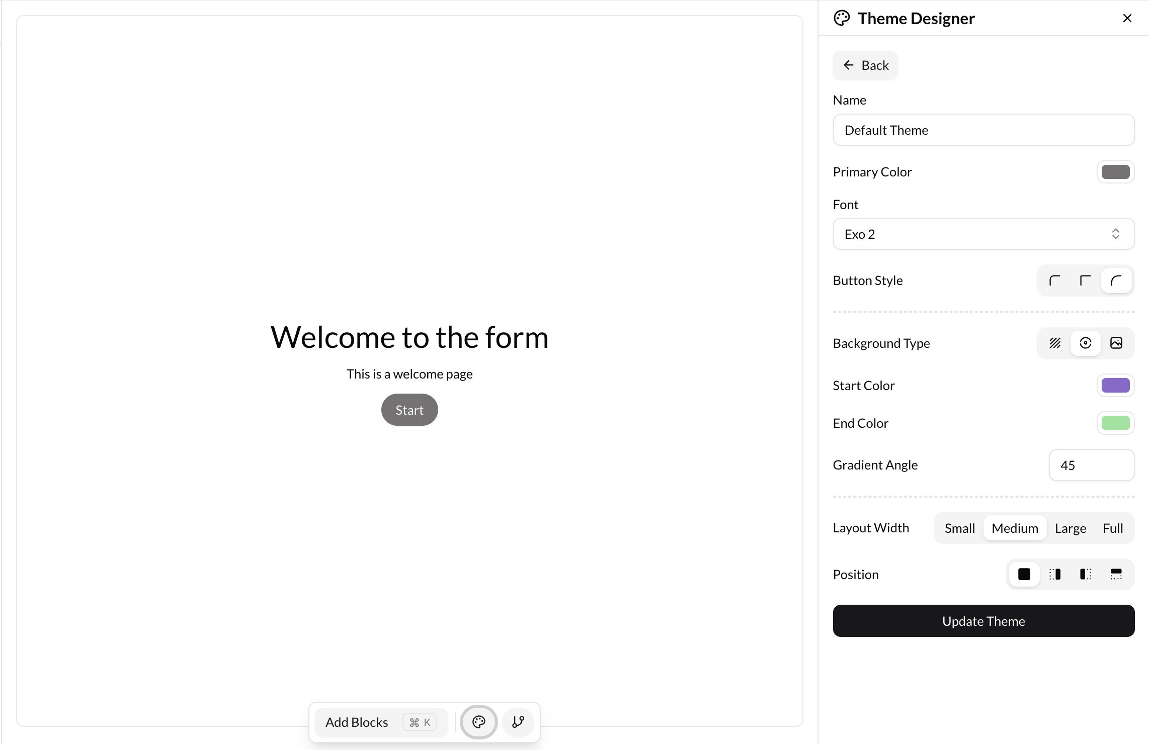 Custom Branding Interface