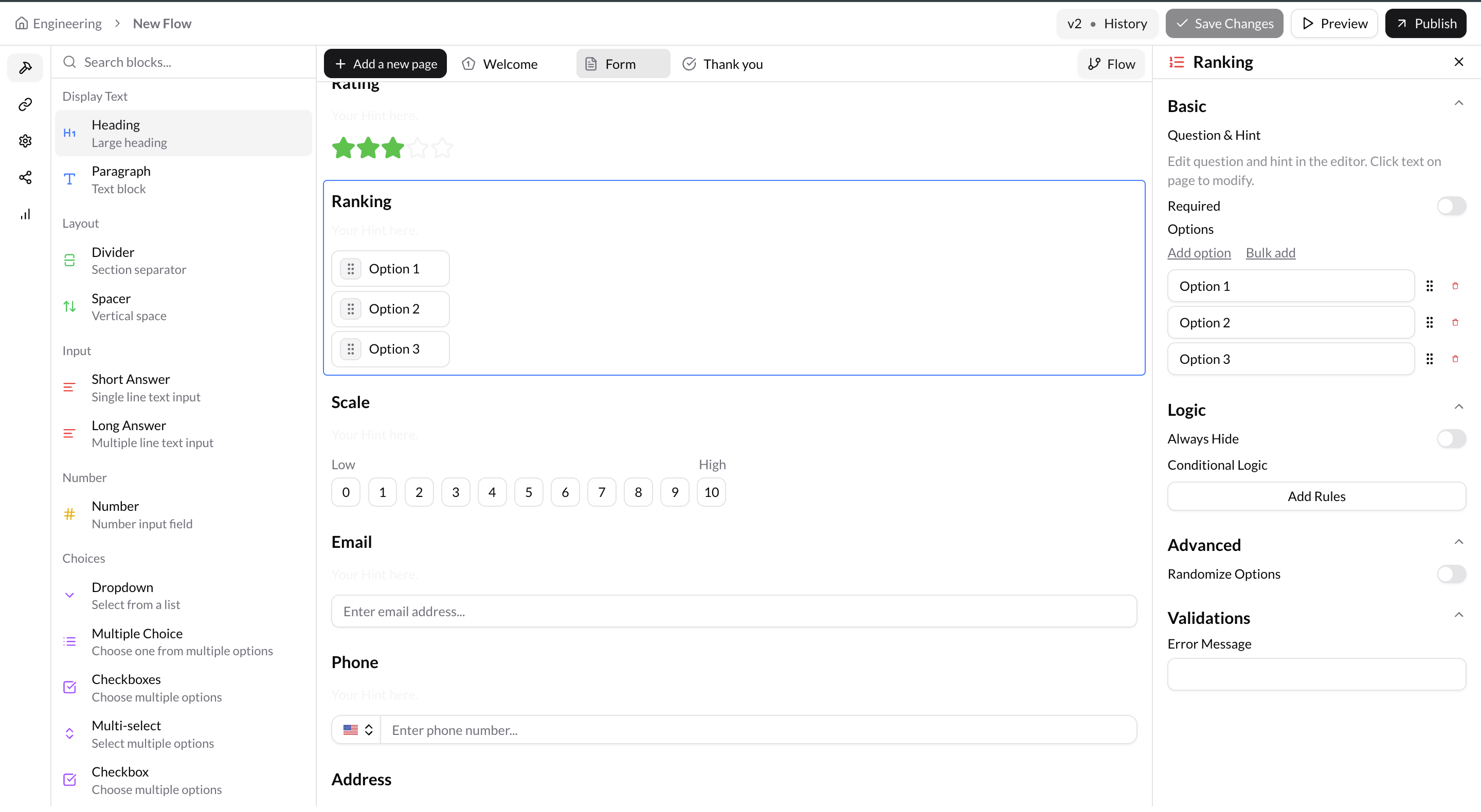 Form Builder Interface